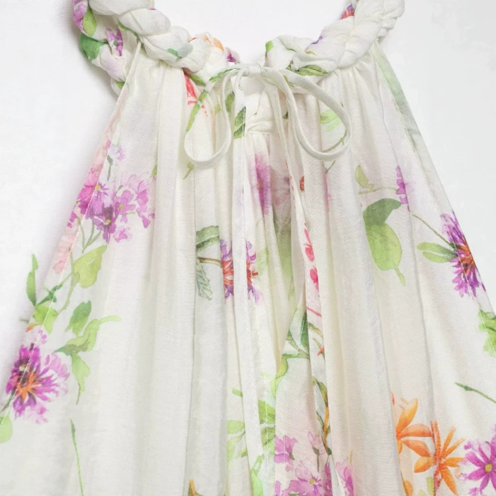ZARA Effortless Floral Print Halter Top